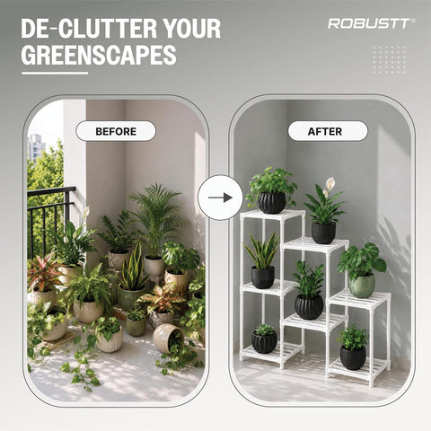 Organise your space with Robustt 11 tier Plant stand. Supports Up to 190 kg with Rust-Resistant feature