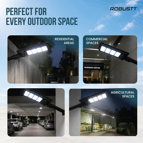 Solar LED Light 300W for Outdoor Use | PIR Motion Sensor & Remote Control | 6000 Lumens | 6500K Cool White