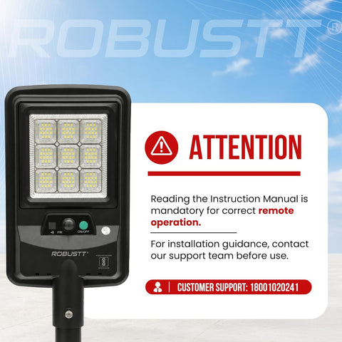 Solar LED Light for Outdoor Use | 60W | 1200 Lumens | IPX5 Water Resistant | PIR Motion Sensor & Remote Control | Cool White Street Light