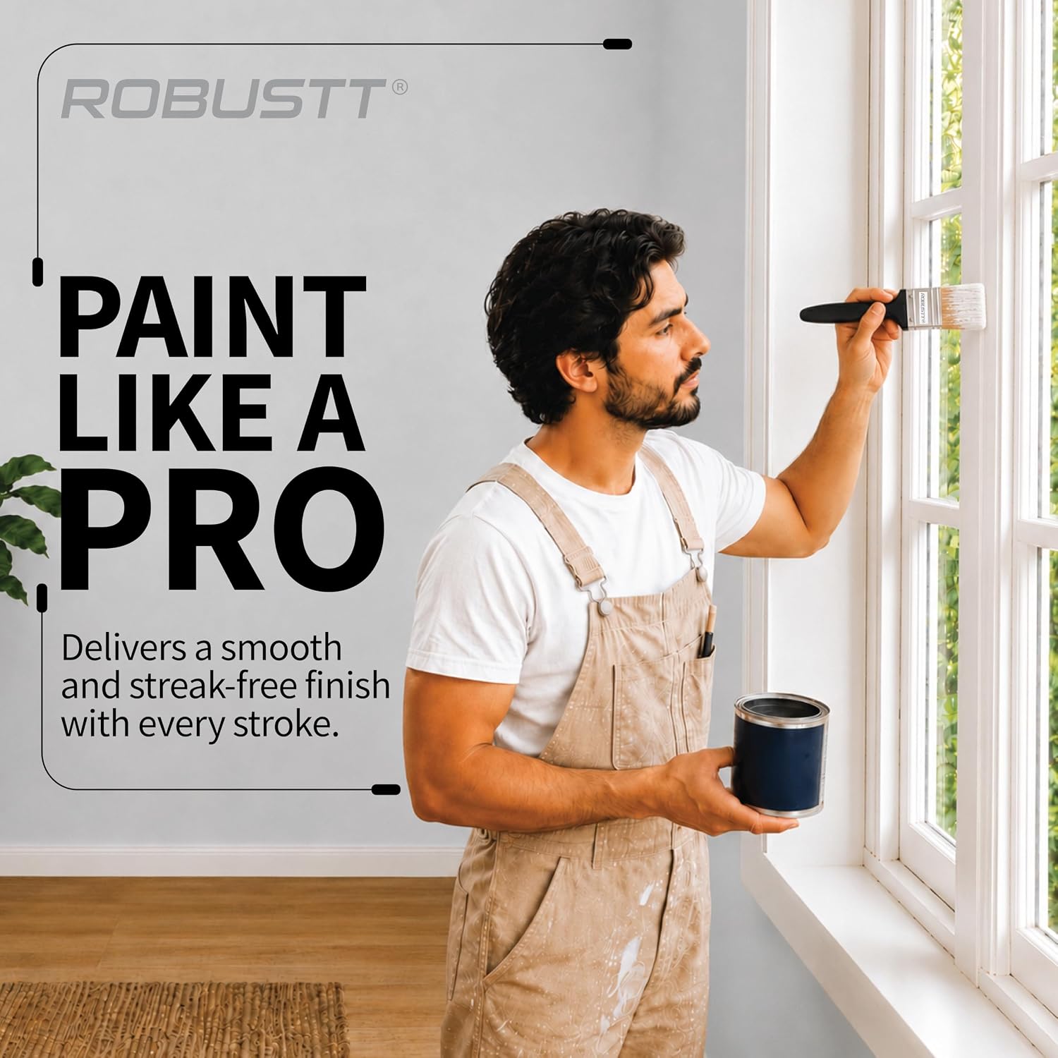 Paint like a pro with Robustt 2 inch Paint brush