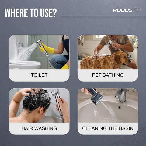 Where to use Robustt Faucet with hose pipe