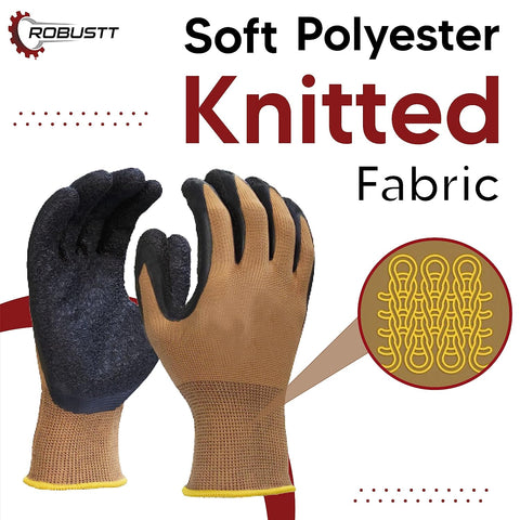 Robustt Nylon Nitrile Coated Industrial Safety Hand Gloves Anti-Cut, Cut Resistant, Heat Resistant, Industrial Use, For Finger and Hand Protection