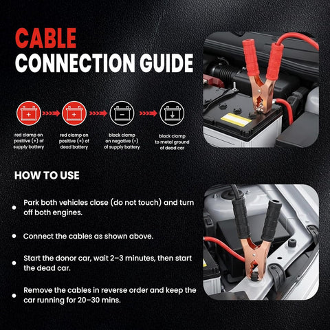 How to use Heavy Duty Jumper Cables for Car Battery