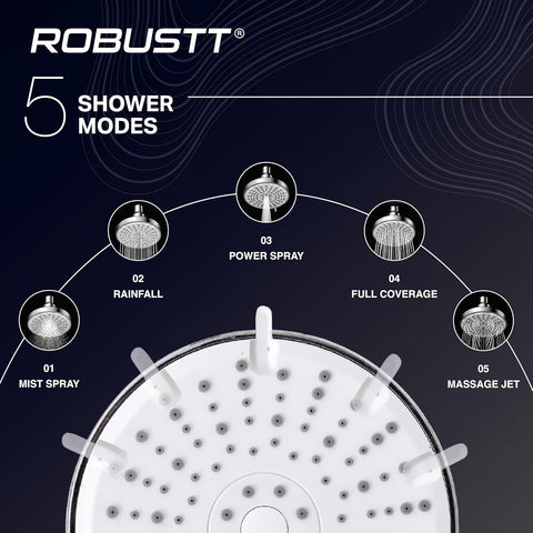 Robustt Head Shower with 5 modes