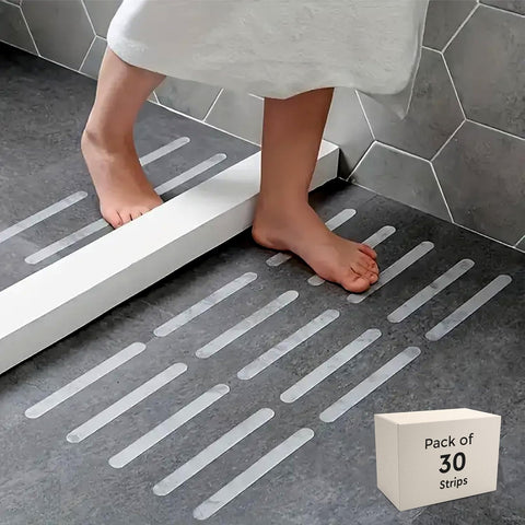 Anti-Slip Tape Patches for Bathroom – Waterproof Anti-Skid Grip, Soft PEVA material, Peel & Stick Grip Tape, Stair Tape Anti-Slip for Wet Surfaces