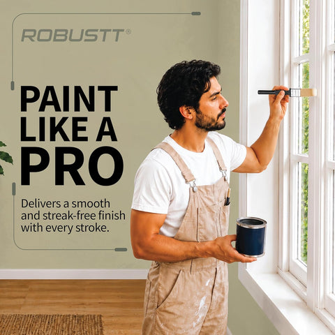 Robustt Paint Brush Set with Soft Bristles for Wall Painting, Doors & Windows 