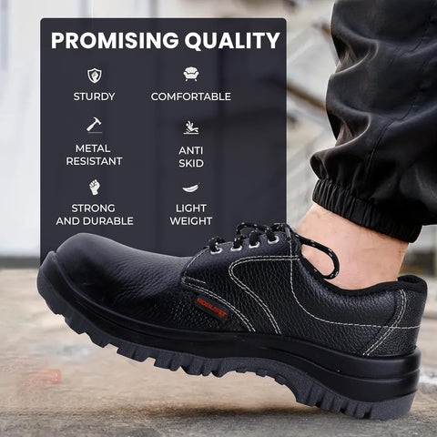 Robustt Double Density Low Ankle Safety Shoes with Steel Toe