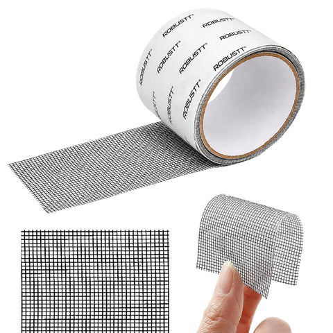Window Screen Repair Mosquito Net Tape | Strong Adhesive Fiberglass Mesh Net Tape for Window Repair, Tents and Balcony | Mosquito Net Patch Tape for Torn and Damaged Screens