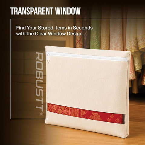 Durable Saree Storage Bags with Zip cover & Transparent window