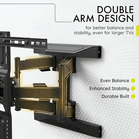 Movable TV Wall Mount with double arm design