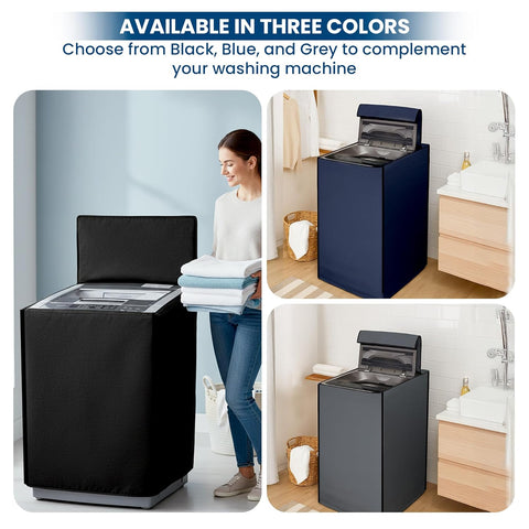Robustt Waterproof Top Load Fully Automatic Washing Machine Cover for 6 kg, 6.5 kg, 7kg & 7.5 kg - 59 x 59 x 86 cms