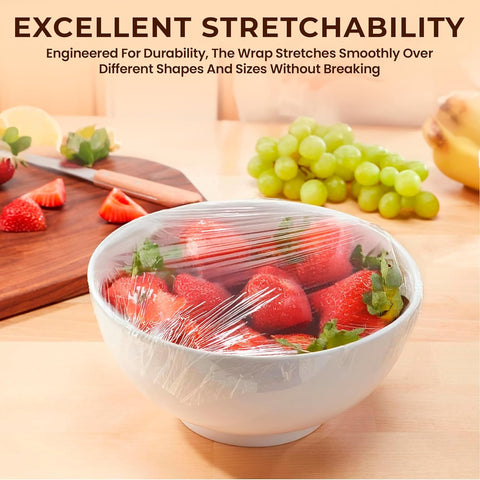 Robustt Bio Food Wrap Cling Film for Food Wrapping| 100 m ×12”| Keeps Food Fresh Eco-Friendly Transparent Wrapping roll | Ideal Cling Film for Food Wrapping