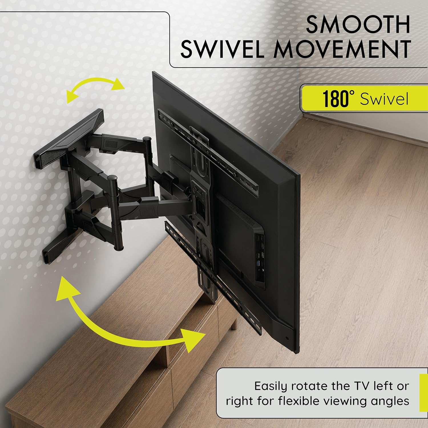 Movable TV Wall Mount for 40" - 80" LED Screens with 180 degree swivel