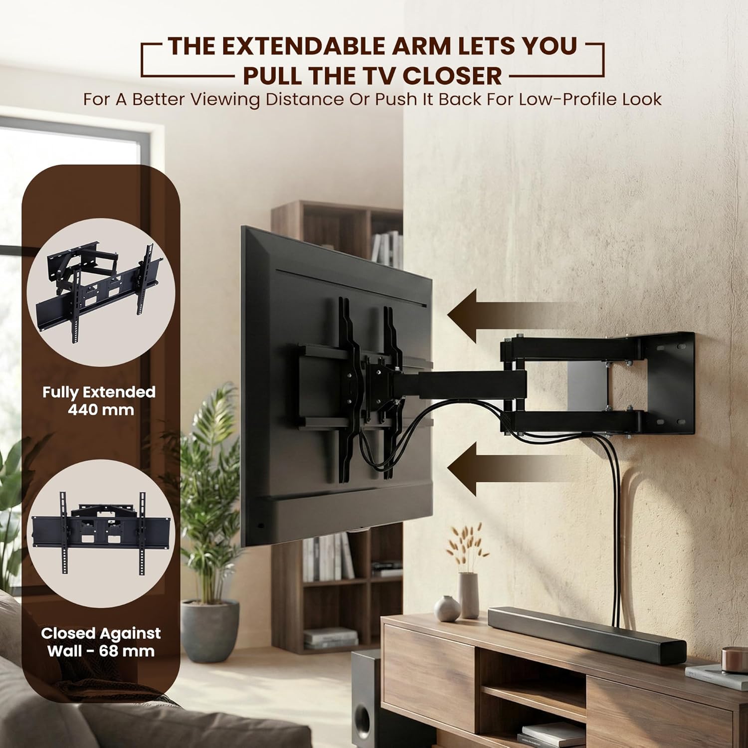 TV Wall Mount for 23-75 inch LEDs, LCDs