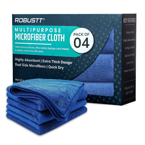 Blue Microfiber Cloth pack of 4