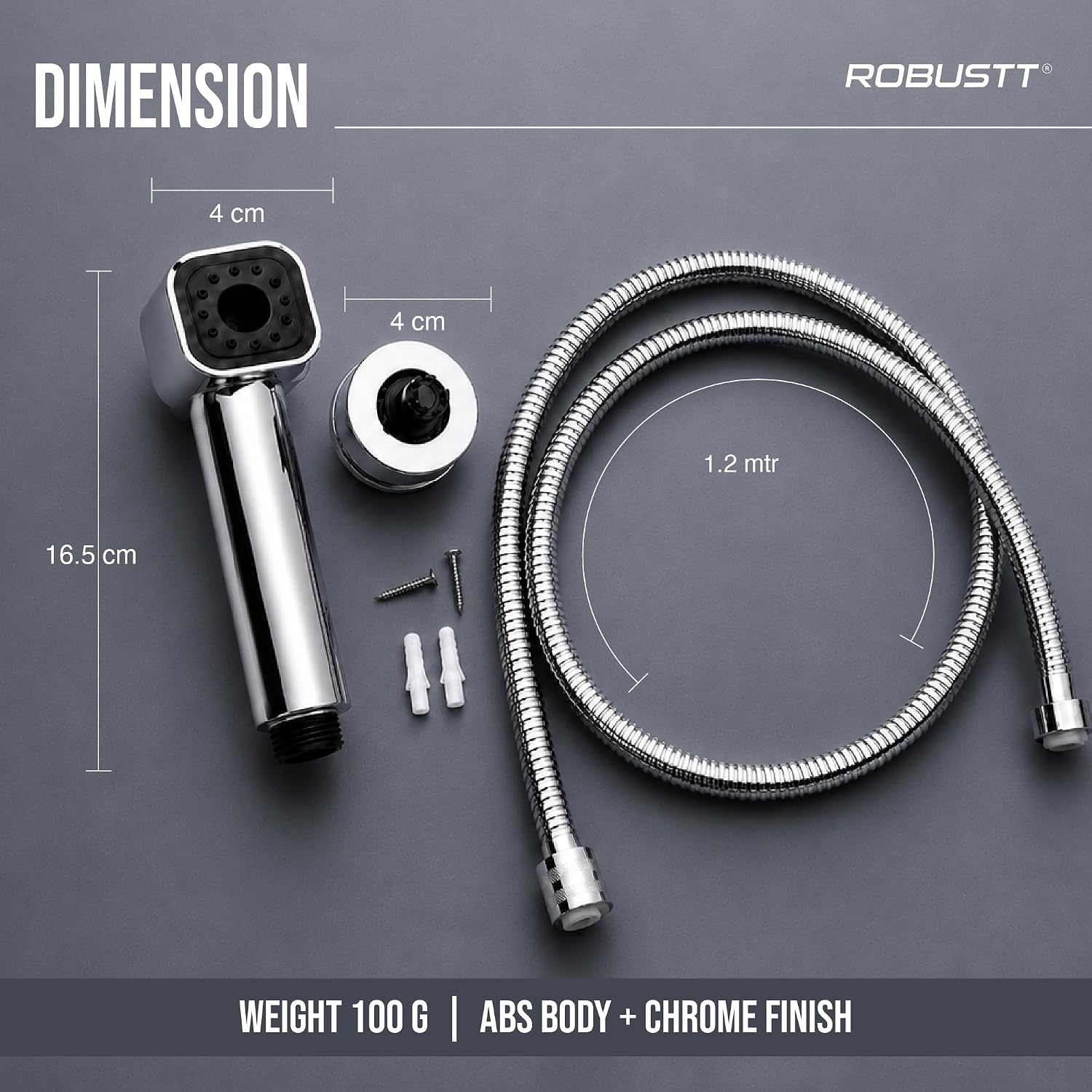 Robustt Faucet dimensions with weight of 100G