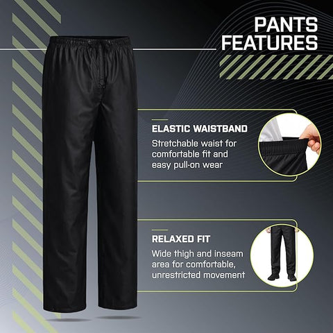 Pant features of rain coat