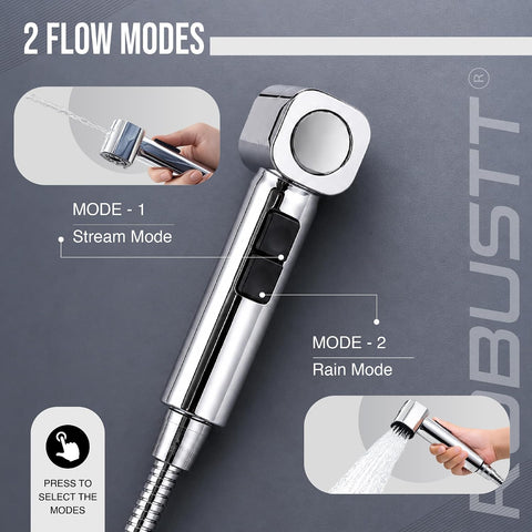 Robustt handheld shower head with two flow modes