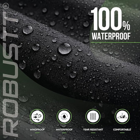 100% Waterproof, Windproof, Tear Resistant Rain Coat for Men & Women