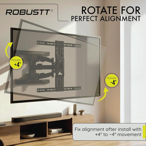 Movable TV Wall Mount with +4 degree & -4 degree movement
