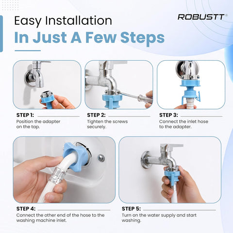 Robustt Washing Machine Inlet Pipe Easy to install pipe