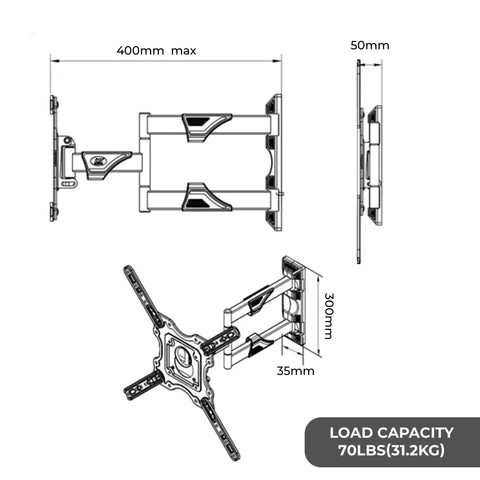 Robustt P4 Full Motion Cantilever TV Wall Mount