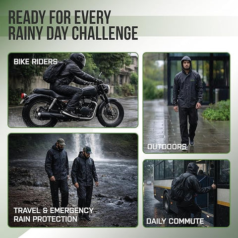 PVC Waterproof Rain Coat for Men & Women used at Bike riding, Outdoor, Travel, daily commute