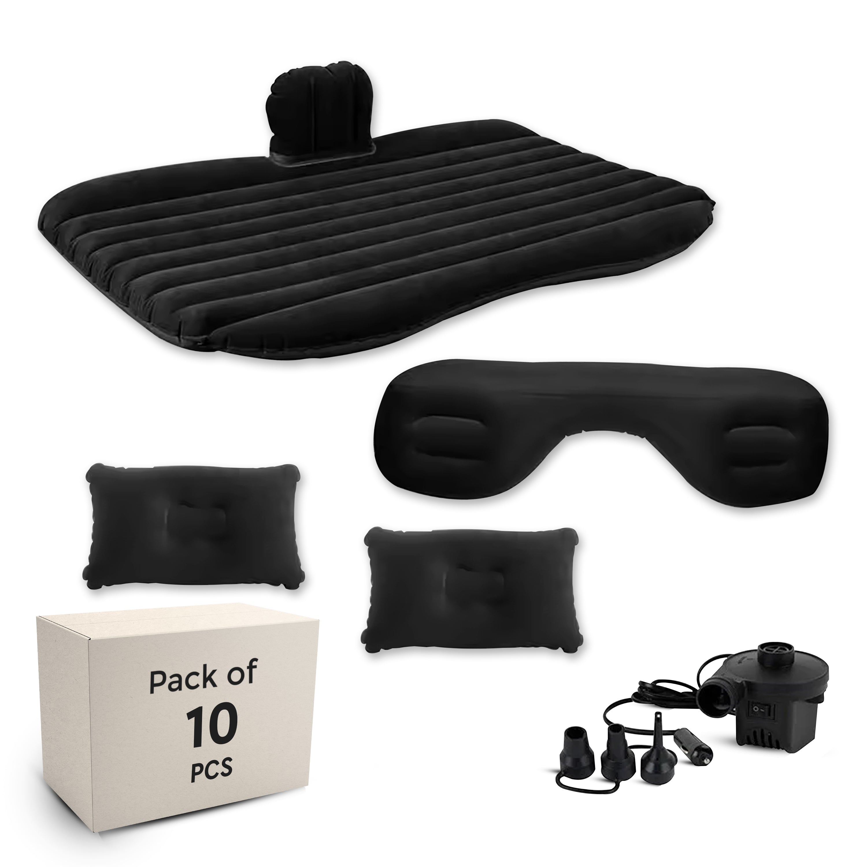 Robustt Car Bed for Back Seat Inflatable Bed with Air Pillow Air Pump Universal Size Fits in All Car Model Portable Car Bed Car Bed For