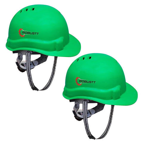 Robustt X Shree JEE Safety Helmet Executive Ratchet Type Adjustment, Protection for Outdoor Work Head Safety Hat with Sweat Band, Green