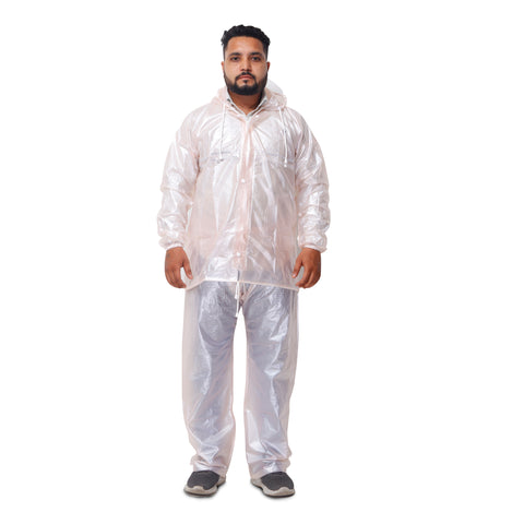 Robustt Unisex Waterproof Rain Suit (Transparent, Purple, Pink, Peach, Green, Blue)