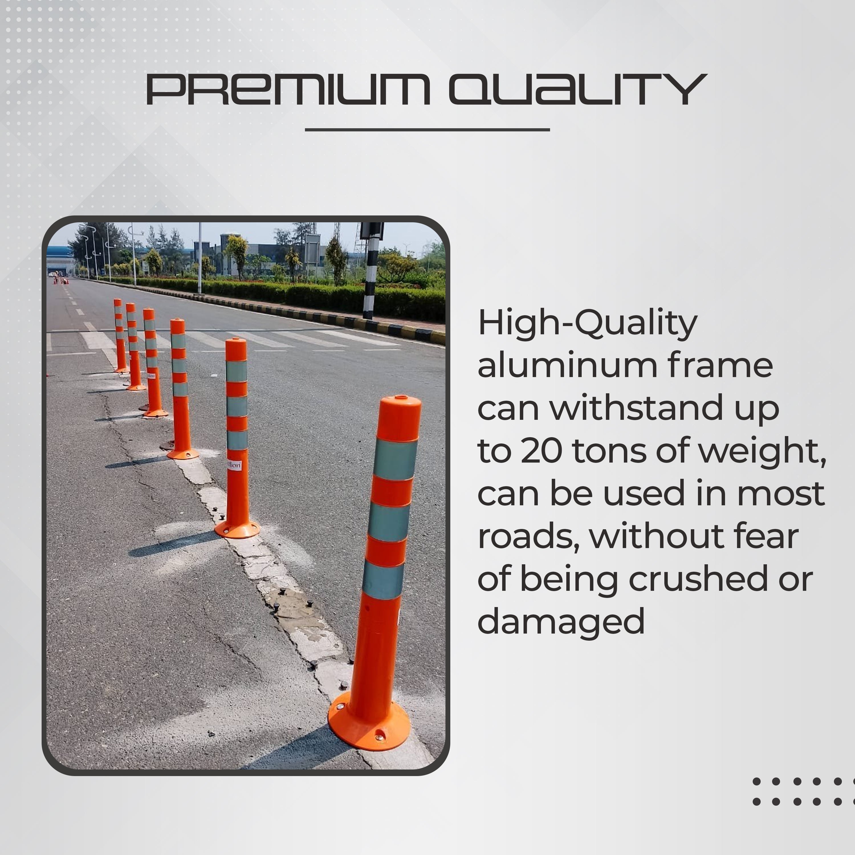 Spring Reflector Robustt Spring Post (Pack of 4) and Road Reflectors (Pack of 10) Combo