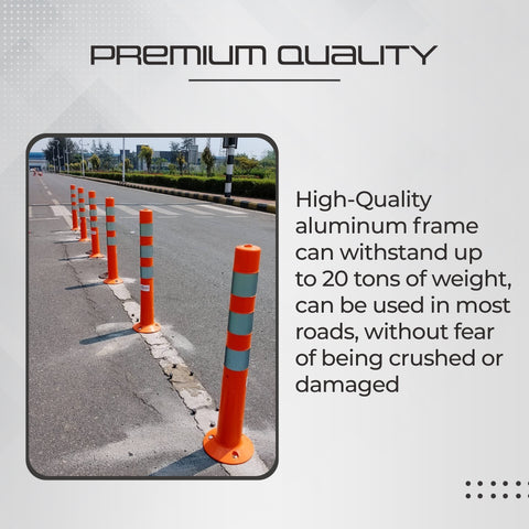 Robustt Spring Post (Pack of 4) and Road Reflectors (Pack of 10) Combos