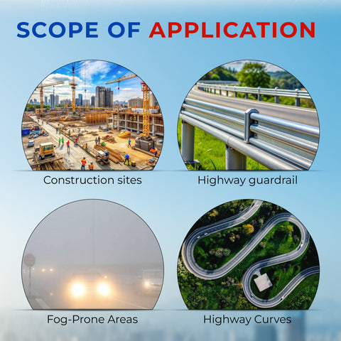 Robustt Owl Eye Automatic Sensor Solar Blinker Flash Warning Light - Red