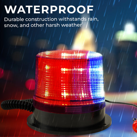 Robustt Emergency Safety Light (Red & Blue) | 12V LED Emergency Rotating Light