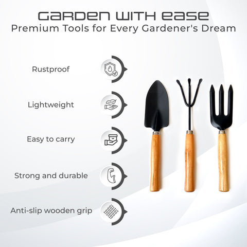 Robustt Transplanting Digging Weeding Planting Gardening Garden Tool Kits