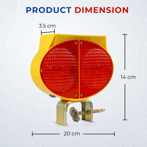 Robustt Owl Eye Automatic Sensor Solar Blinker Flash Warning Light - Red