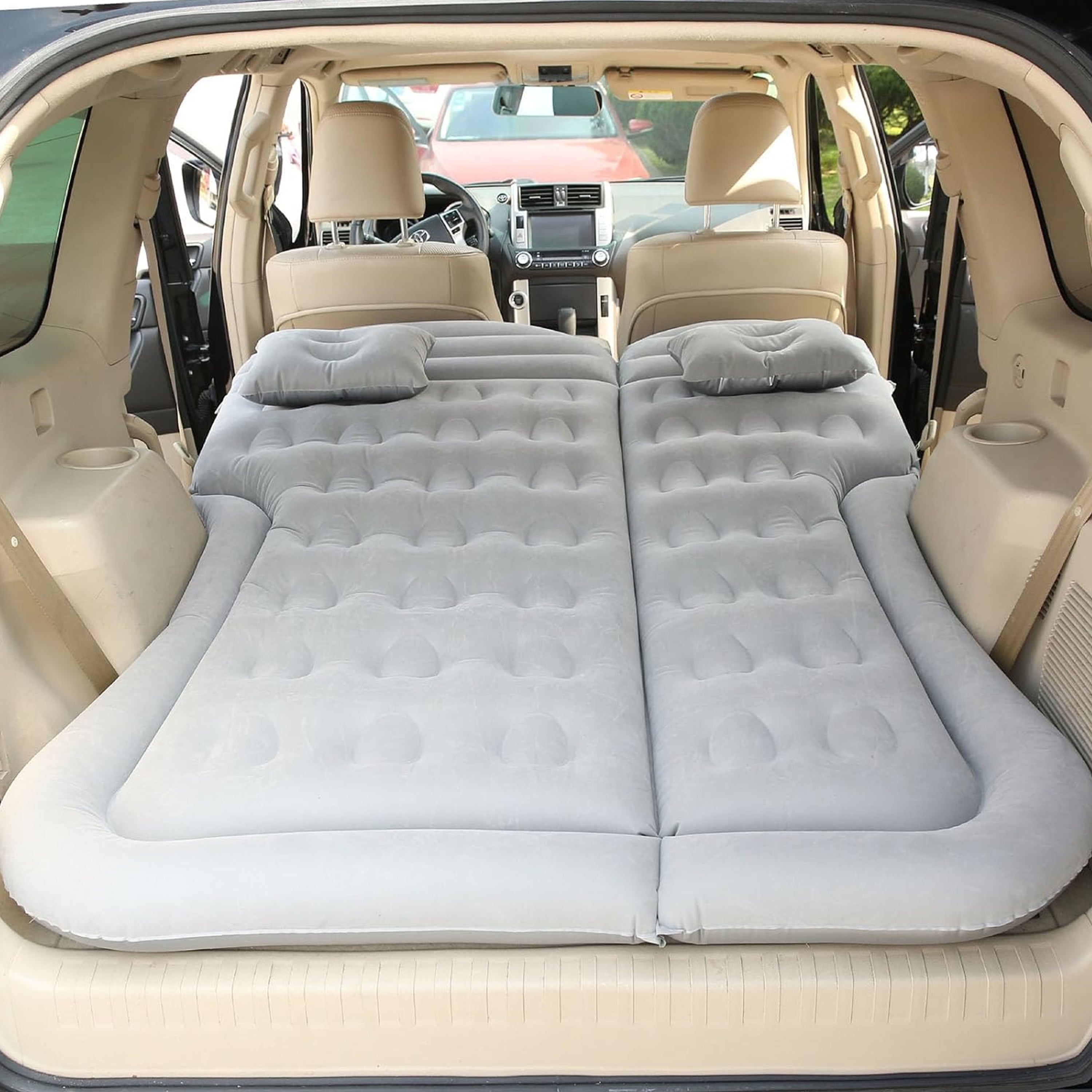 Car Inflatabled Bed Buy SUV Car Inflatable Bed with Pump & Pillows – Grey – Robustt