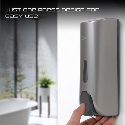 Robutt Stylish Wall Mounted Liquid Soap Dispenser - Gun Grey (300 ml)
