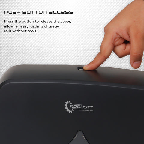 Robustt Wall-Mounted V/N/M Fold Paper Hand Towel Dispenser - Black