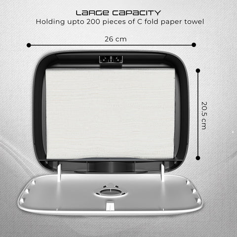 Robustt Wall-Mounted V/N/M Fold Paper Hand Towel Dispenser - Grey