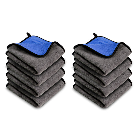 Robustt Multipurpose Microfiber Cleaning Towel Cloth (800 GSM, Blue)