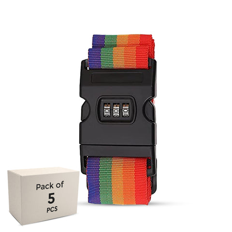 Robustt Luggage Belt with Lock | Heavy Duty Material | TSA Approved Combination Lock | Adjustable Travel Belt For Suitcase | Fashionable Design