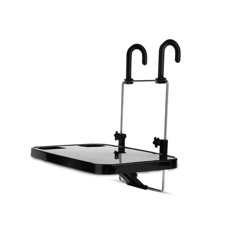 Robustt Multipurpose Car Tray | Black | ABS Material| Easy Installation | Adjustable Angles | Versatile  Use for holding food, drinks, laptops, and more