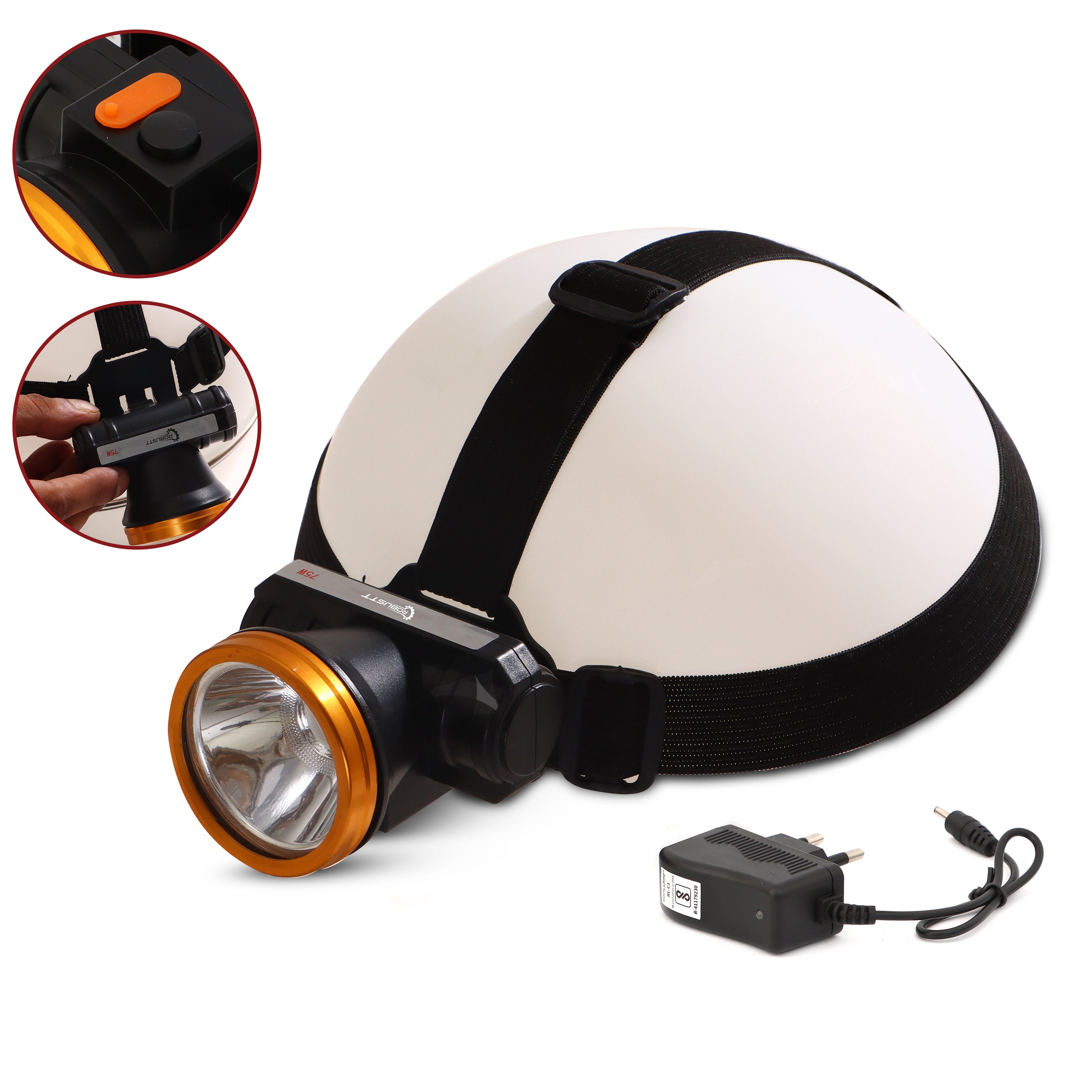 Buy Rechargeable LED Head Light Torch (75W) Online at Best Prices