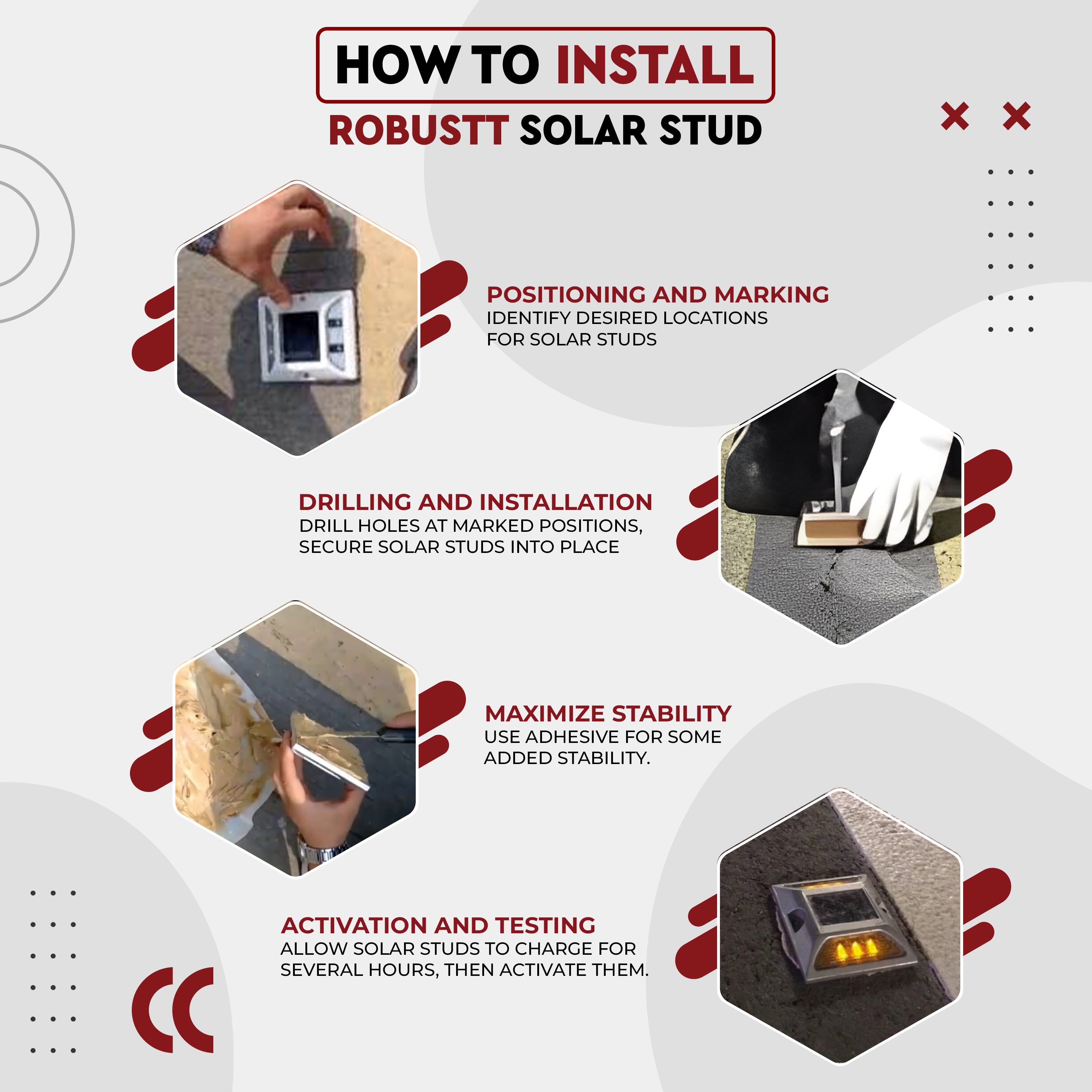 Buy Aluminum Solar Road Stud (Silver and Red) – Robustt
