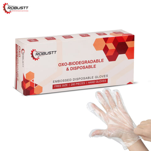Embossed Disposable Gloves White Pack of 200