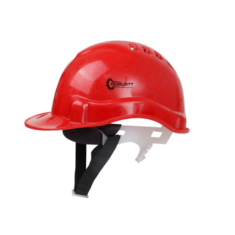 Red safety helmet