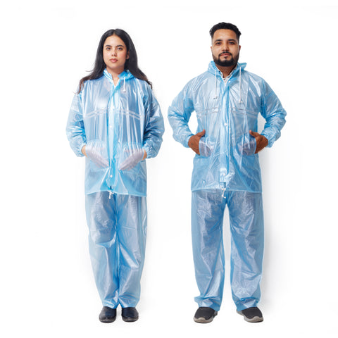 Robustt Unisex Waterproof Rain Suit (Transparent, Purple, Pink, Peach, Green, Blue)