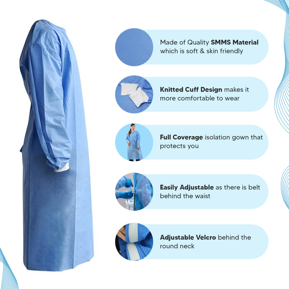 Surgical Gown with Sterile Pouches - China Surgical Gown, Visitor Coat |  Made-in-China.com