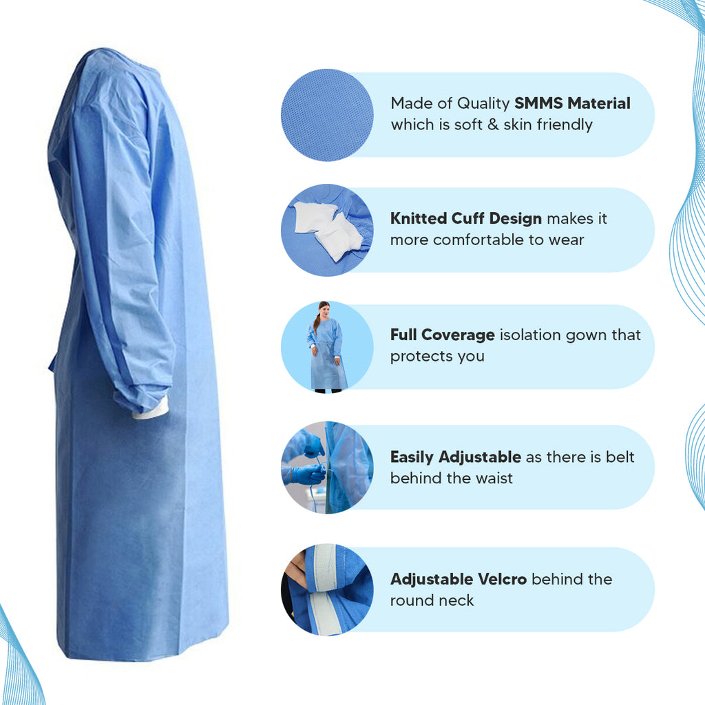Buy Disposable Blue Surgical Gown Online at Best Prices Robustt